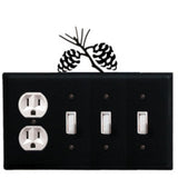 Pinecone Single Outlet and Triple Switch Cover