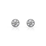 ER101B B.Tiff Black 1 ct Solitaire Stud Earrings