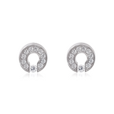 ER118W B.Tiff Pavé Barrel Earrings