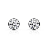 ER201B B.Tiff Black 2 ct Solitaire Stud Earrings