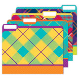 Plaid Attitude File Folders