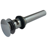 Kingston Brass EV6001 Push PopUp Drain with Overflow Hole, 22 Gauge, Polished Chrome