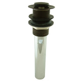 Kingston Brass EV8005 Push PopUp Drain without Overflow Hole, 22 Gauge, Oil Rubbed Bronze