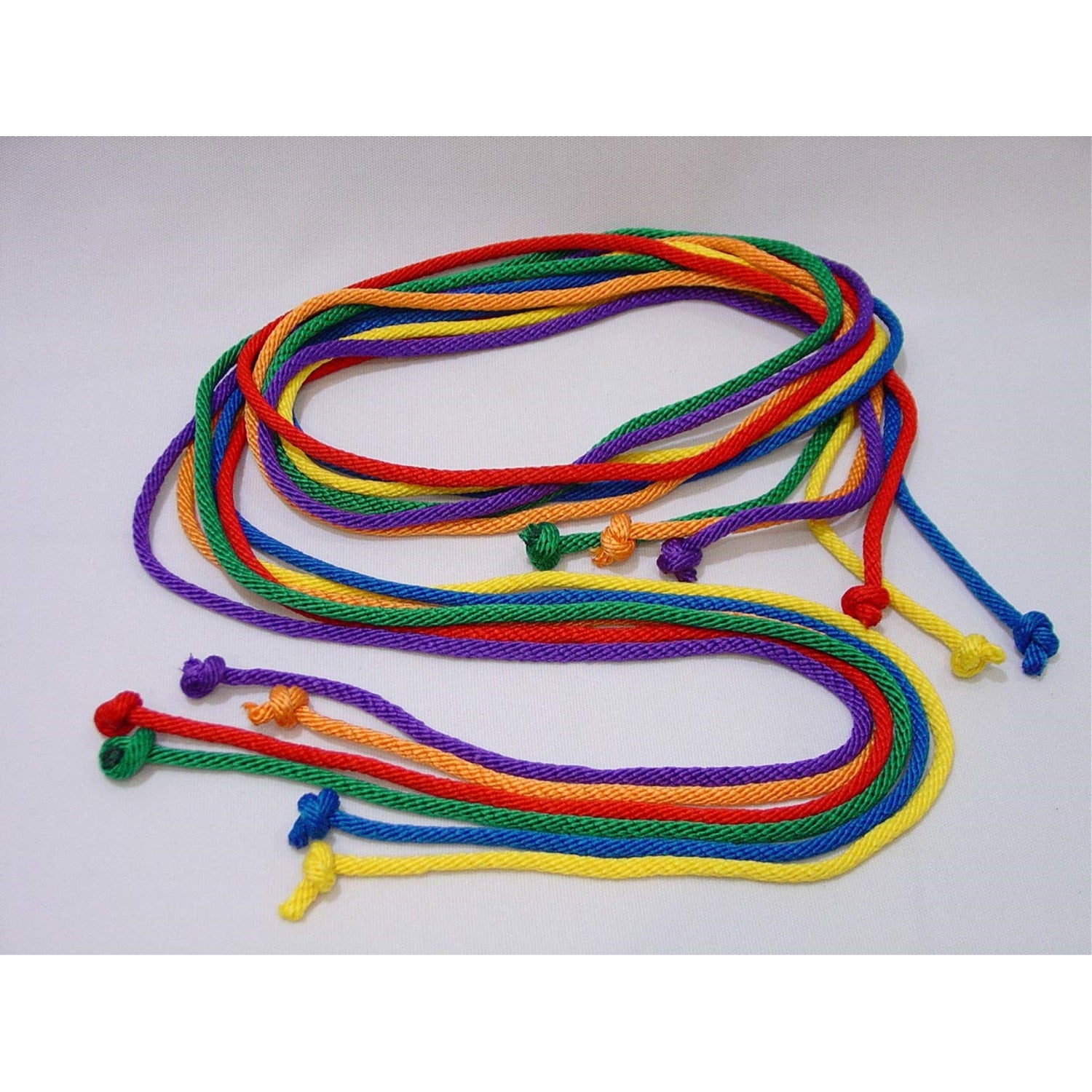 Durable Nylon Jump Ropes - Set Of 6 Colors, 16' L