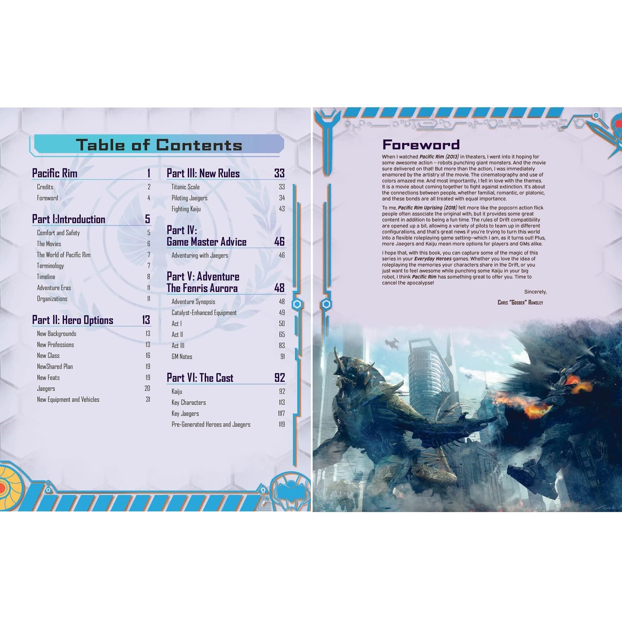 Evil Genius Games Everyday Heroes Pacific Rim Cinematic Adventures Roleplaying Game Blue