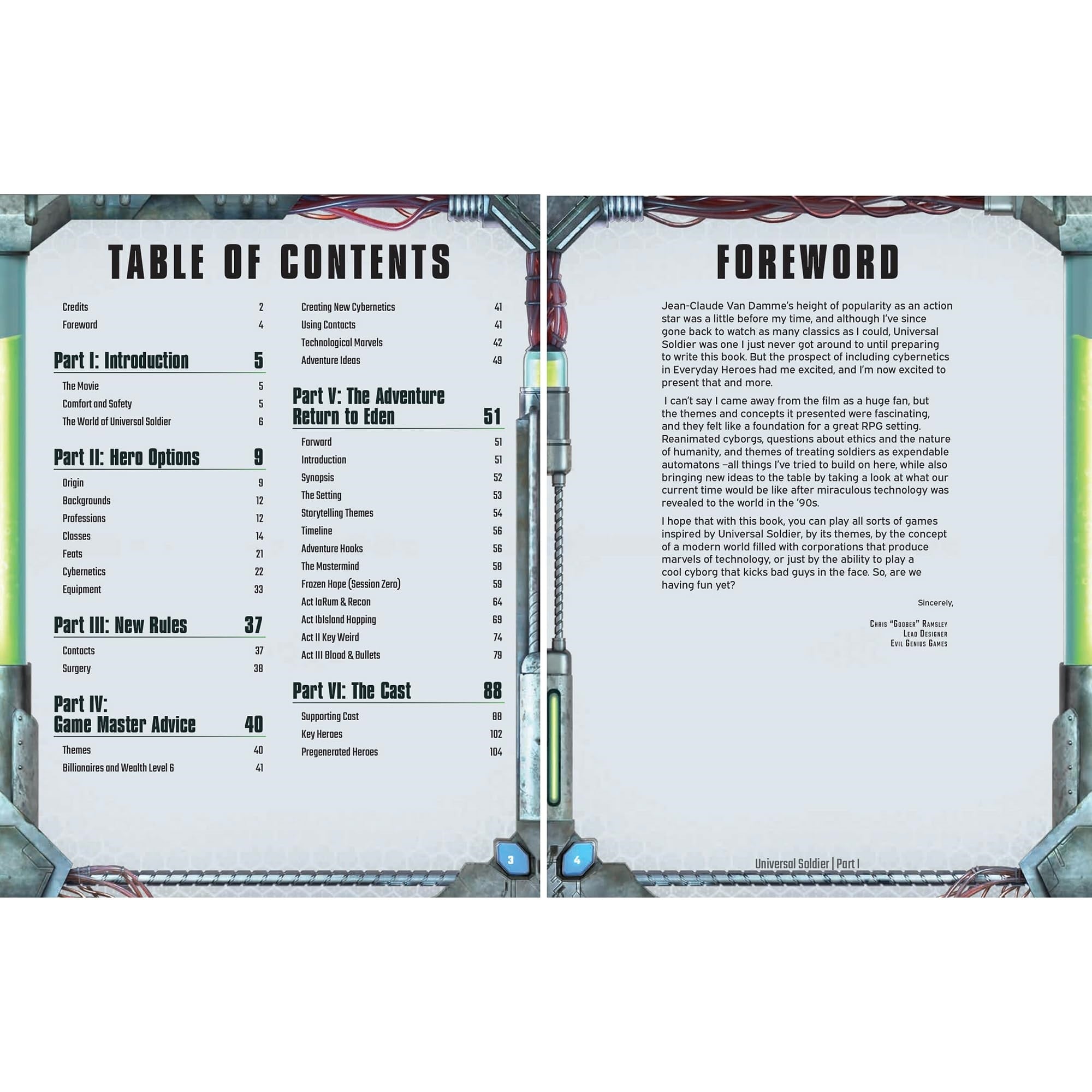 Evil Genius Gaming: Cinematic Adventure: Universal Soldier - Expansion Hardcover Rpg Book, Use W/ The Everyday Heroes Core Ruleb