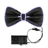 EL Wire White Bow Tie Night Parties