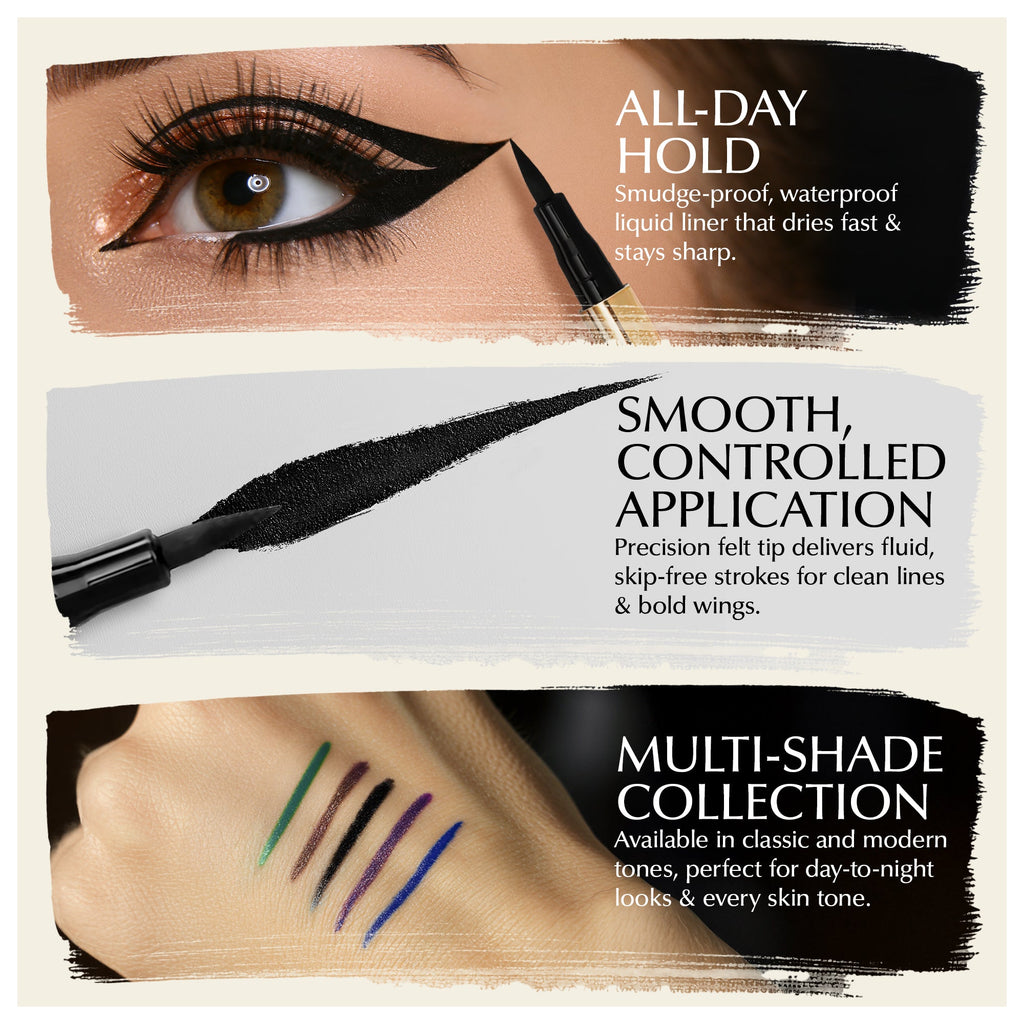 Waterproof Eyeliner for Sensitive, Watery Eyes – Smudge-Proof on Hooded Lids, Gluten-Free & Vegan