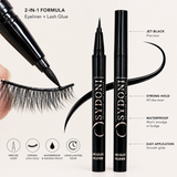 SYDONI LIQUID EYELINER & LASH GLUE IN ONE | Precision Liner + Strong Hold Net. Wt. 0.7 ml