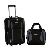 2 PC LUGGAGE SET BLACK/GRAY
