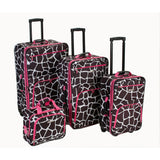 4PC PINK GIRAFFE LUGGAGE SET PINK GIRAFFE