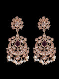 BR505 Zoyana Bridal necklace with earrings tika in fresh water pearls ( READY TO SHIP )