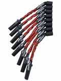 Granatelli GM LS & LT 0-Ohm 12" Red High-Temp Spark Plug Wires – 28-1629HTR