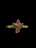 Hyderabadi ruby emerald  ring ( READY TO SHIP )