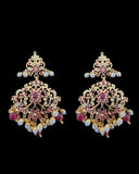 C570 Gold plated jadau choker in Ruby pearls ( READY TO SHIP )