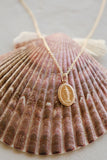 14k Dainty Miraculous Medal Necklace