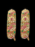 B810 Jadau bangles in ruby emerald pearl ( READY TO SHIP )