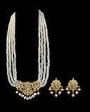 DLN1131 Moissanite Polki Rani haar with pearls ( READY TO SHIP )