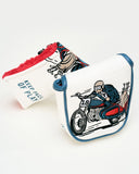 Check Sidecar Mallet Putter Cover - Blue / White