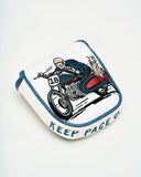 Check Sidecar Mallet Putter Cover - Blue / White