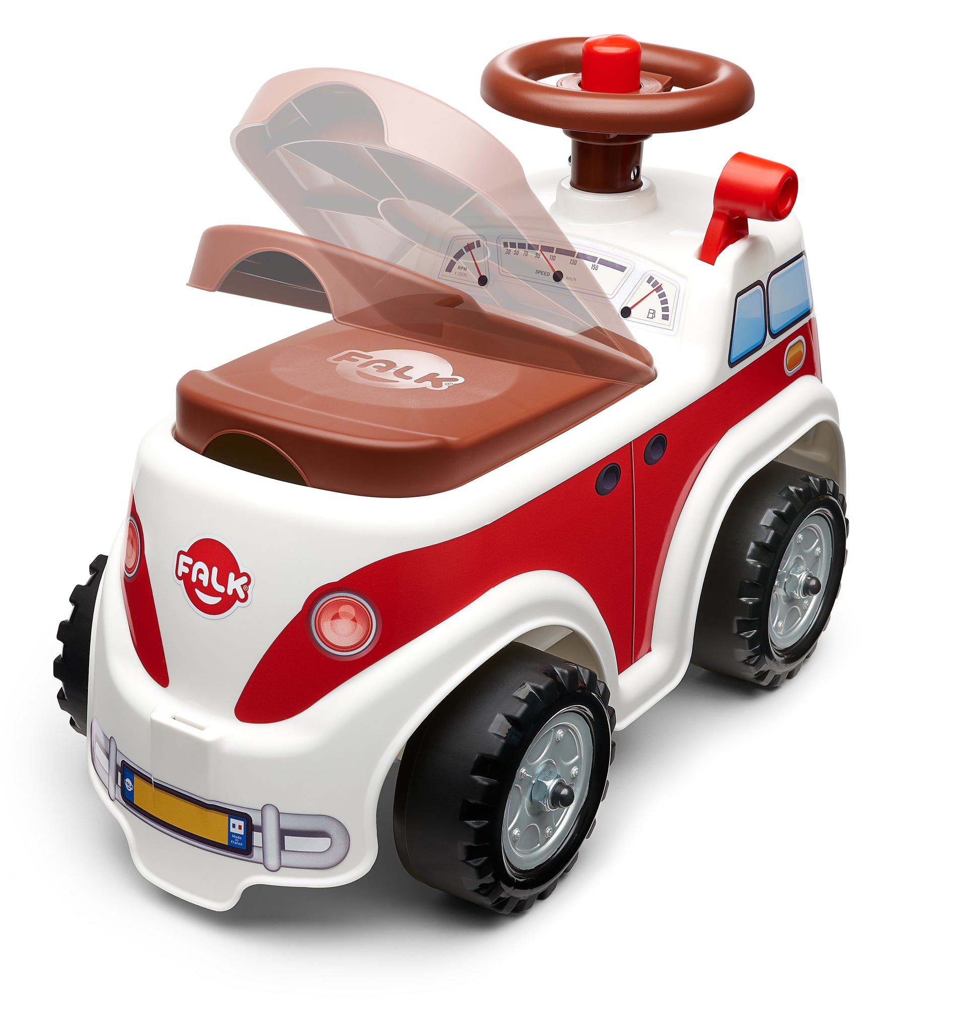Falk Vintage Minivan Vehicle With Opening Seat And Steering Wheel With A Horn, Ride-On And Push-Along +1.5 Years