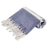 Dii Nautical Blue 1 Inch Stripe Fouta Towel