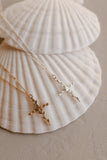Rose Ever Blooming Cross Necklace