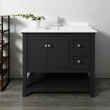 Fresca Manchester 40 Black Traditional Bathroom Cabinet W/ Top & Sink