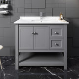 Fresca Manchester 40 Gray Traditional Bathroom Cabinet W/ Top & Sink