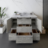 Fresca Formosa 48 Floor Standing Modern Bathroom Cabinet W/ Top & Sink In Ash