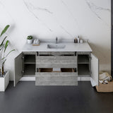 Fresca Formosa 54 Wall Hung Modern Bathroom Cabinet W/ Top & Sink In Ash