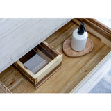 Fresca Formosa 48 Wall Hung Double Sink Modern Bathroom Cabinet W/ Top & Sinks In Rustic White
