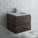 Fresca Formosa 24 Wall Hung Modern Bathroom Cabinet W/ Top & Sink