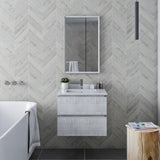 Fresca Formosa 23 Wall Hung Modern Bathroom Cabinet In Rustic White
