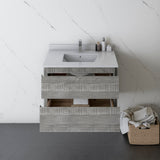 Fresca Formosa 29 Wall Hung Modern Bathroom Cabinet In Ash