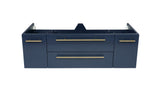 Fresca Lucera 48 Royal Blue Wall Hung Modern Bathroom Cabinet W/ Top & Undermount Sink