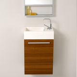 Fresca Pulito 16 Small Teak Modern Bathroom Vanity W/ Integrated Sink
