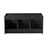 Fresca Vista 48 Black Wall Hung Double Sink Modern Bathroom Cabinet