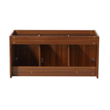 Fresca Vista 48 Teak Wall Hung Double Sink Modern Bathroom Cabinet