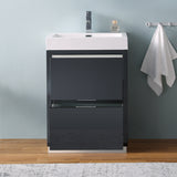 Fresca Valencia 24 Dark Slate Gray Free Standing Modern Bathroom Vanity