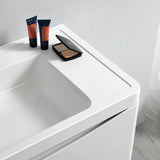 Fresca Tuscany 36 Glossy White Wall Hung Modern Bathroom Cabinet W/ Integrated Sink