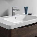 Fresca Tuscany 48 Rosewood Wall Hung Modern Bathroom Cabinet W/ Integrated Sink