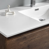 Fresca Lazzaro 48 Rosewood Free Standing Modern Bathroom Cabinet W/ Integrated Sink
