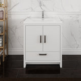 Fresca Imperia 30 Glossy White Free Standing Modern Bathroom Cabinet W/ Integrated Sink