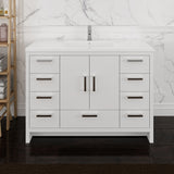 Fresca Imperia 48 Glossy White Free Standing Modern Bathroom Cabinet W/ Integrated Sink