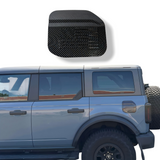 JSD Space USA Flag Style Fuel Door Cover Gas Tank Door Trim fits Ford Bronco Accessories 2021+, Carbon Fiber Style