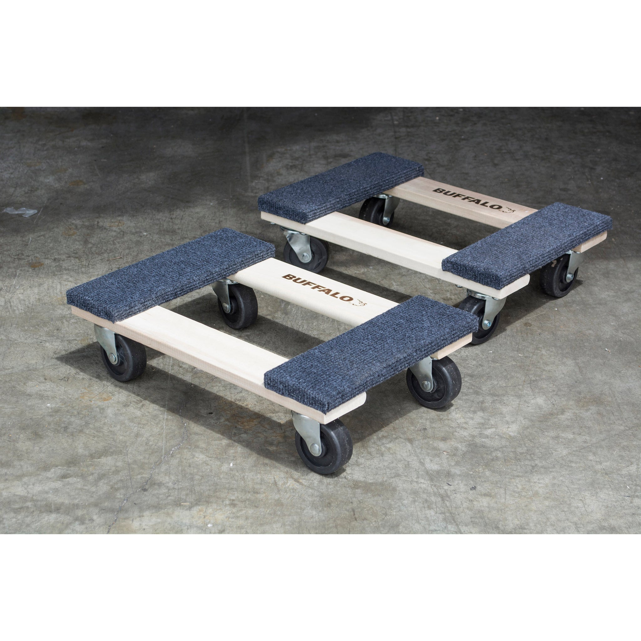 1000 Lbs Compact 18 Inch Furniture Dolly - 2 Pack