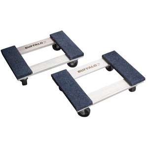 1000 Lbs Compact 18 Inch Furniture Dolly - 2 Pack