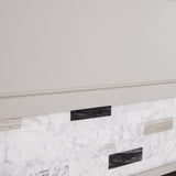 Birkover Electric Fireplace With Marble Surround
