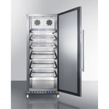 10.1 Cu.Ft. Reach-In Commercial All-Refrigerator With Stainless Steel Interior, Wheels, And Tray Holders